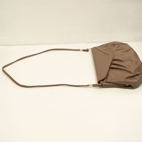 Vintage 70s Tan Brown Clutch Foldover Large Convertible Cross Body Shoulder Bag - Picture 4 of 15